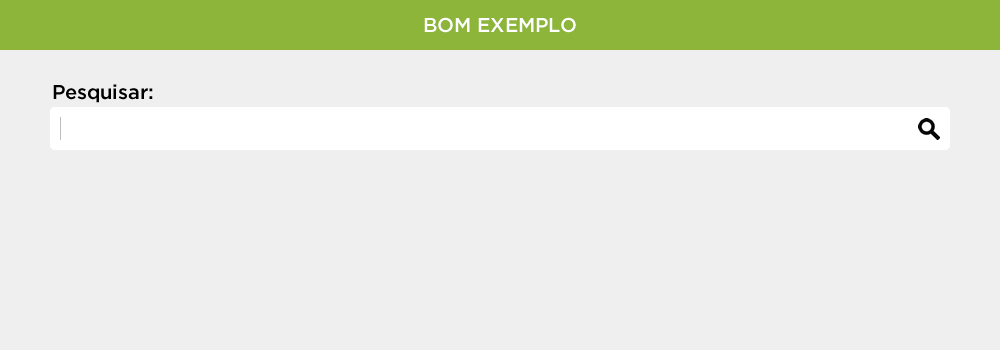 Pesquisa sem resultados que demonstra feedback ao usuário: nenhum registro encontrado.